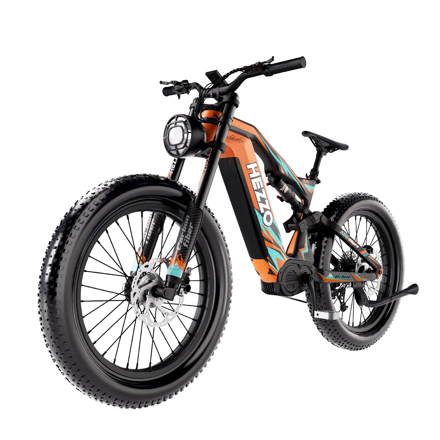 Hezzo Carbon 1000W Bafang Mid Drive Fat Tire Electric Bicycle