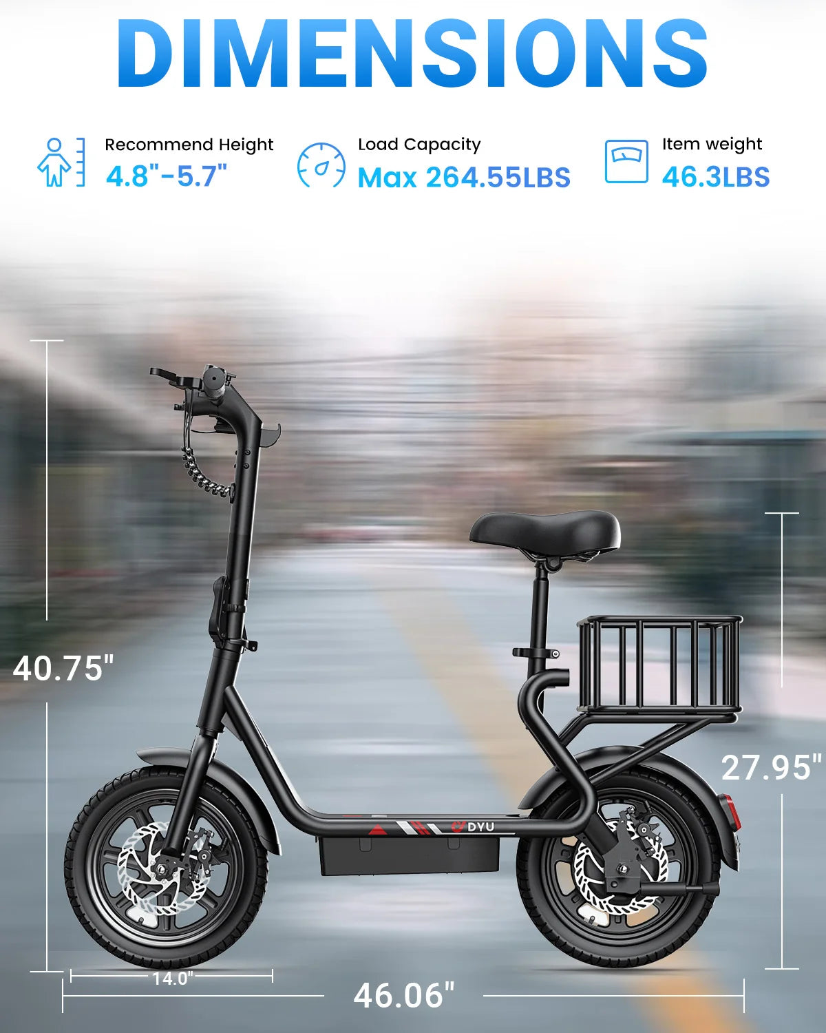 Dyu C4 Foldable Electric Scooter Urban City Commuter