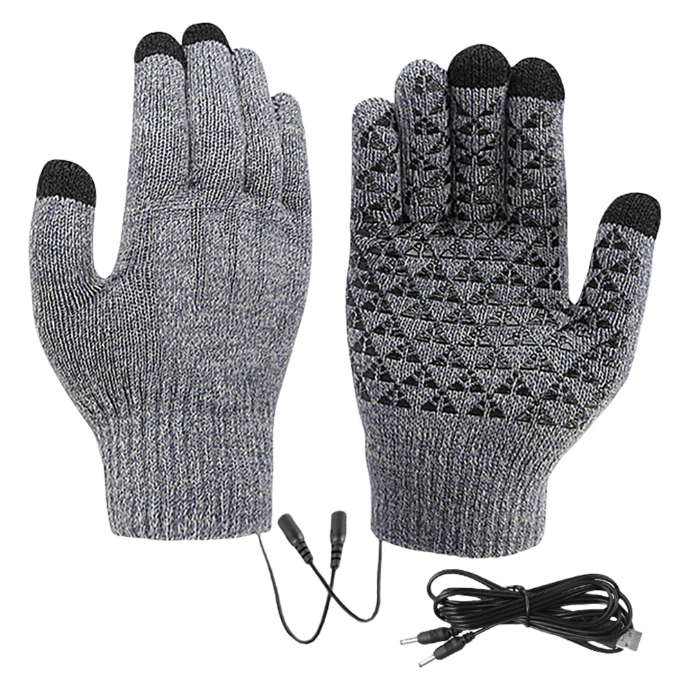 APWIKOGER Heated Gloves Touchscreen USB Rechargeable Winter Motorcycle Mitts