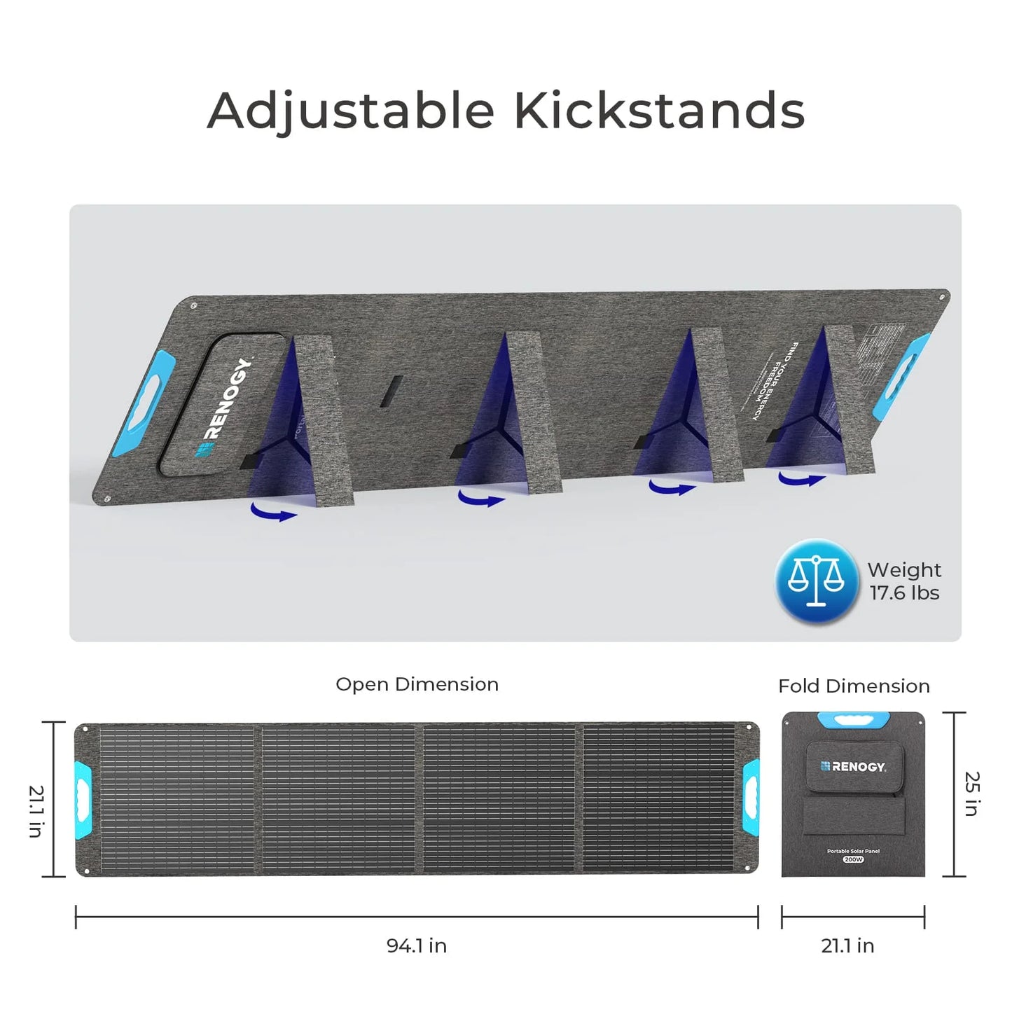 Renogy 200W Portable Solar Panel Foldable Power Backup