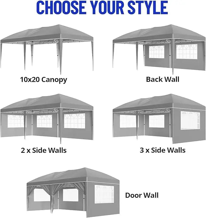 Acekool Heavy Duty Canopy Tent Waterproof Commercial Outdoor Gazebo Sidewalls