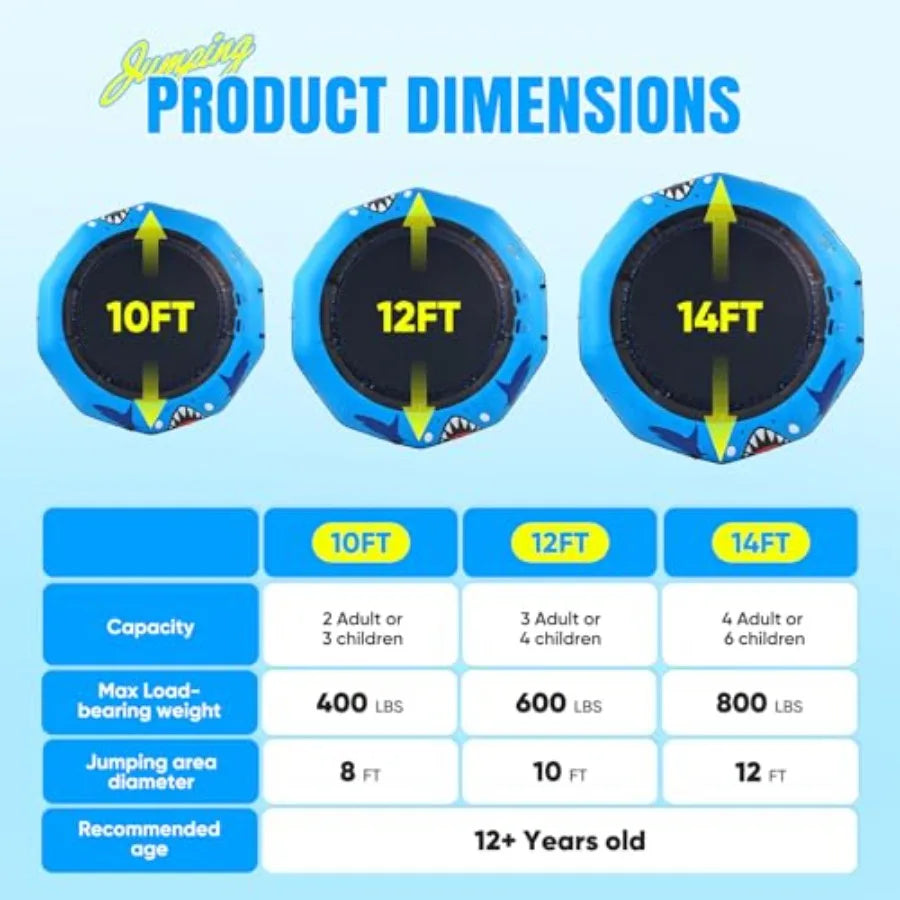 Inflatable Water Trampoline For Lakes And Pools Heavy Duty PVC