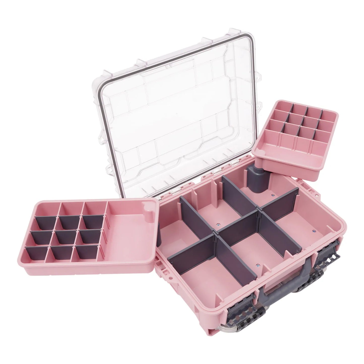 Waterproof Multi Layer Fishing Tackle Storage Box Double Lock