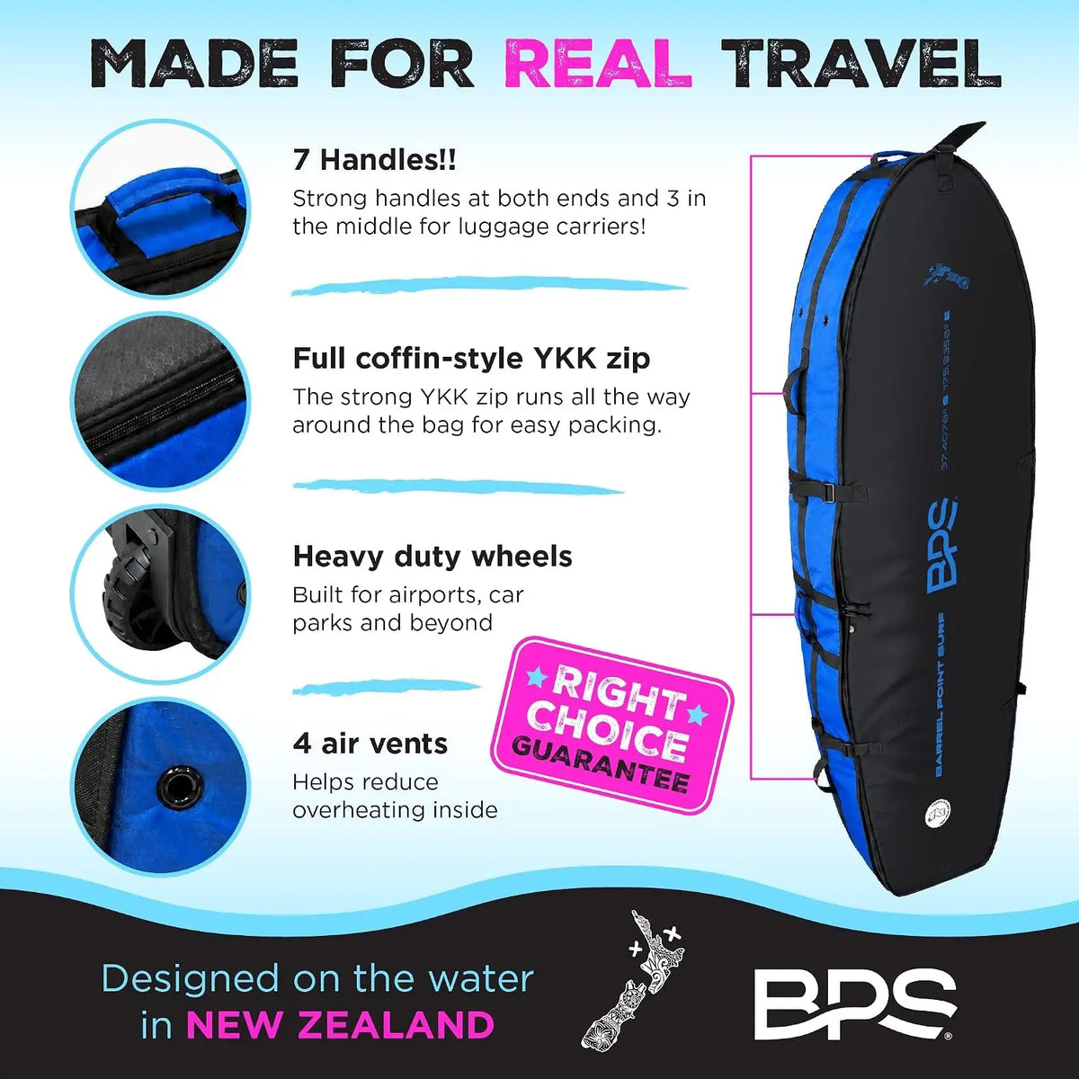 MelodySusie Recycled RPET Surfboard Coffin Travel Bag
