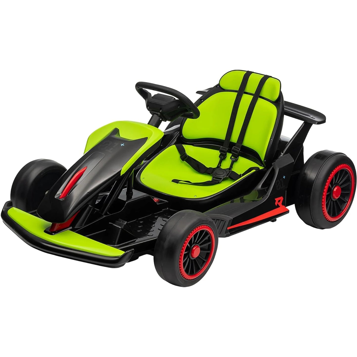 24V Dual 200W Ride On Go Kart For Kids 6 To 12 With LED Lights