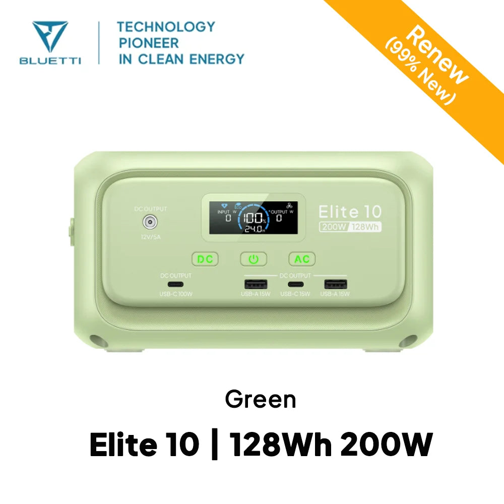 Bluetti Elite 10 128Wh LiFePO4 Portable Power Station