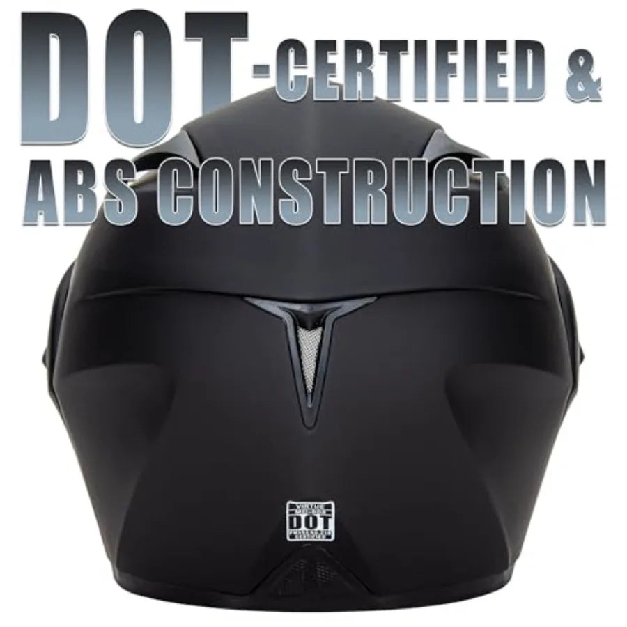 Motorcycle Street Riding Helmet Polycarbonate Shell DOT Approved Dual Visor