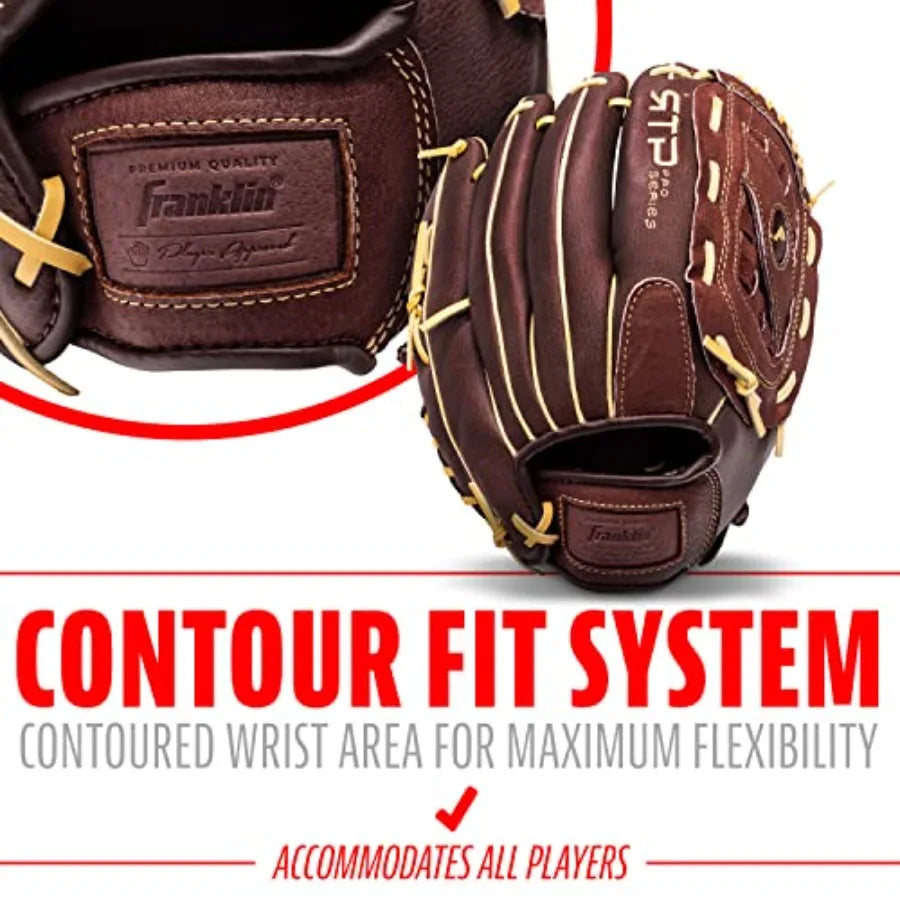 Baseball Gloves - RTP Pro Adult + Kids Baseball Mitt - Outfield + Infield Gloves,12.5" - Basket Web
