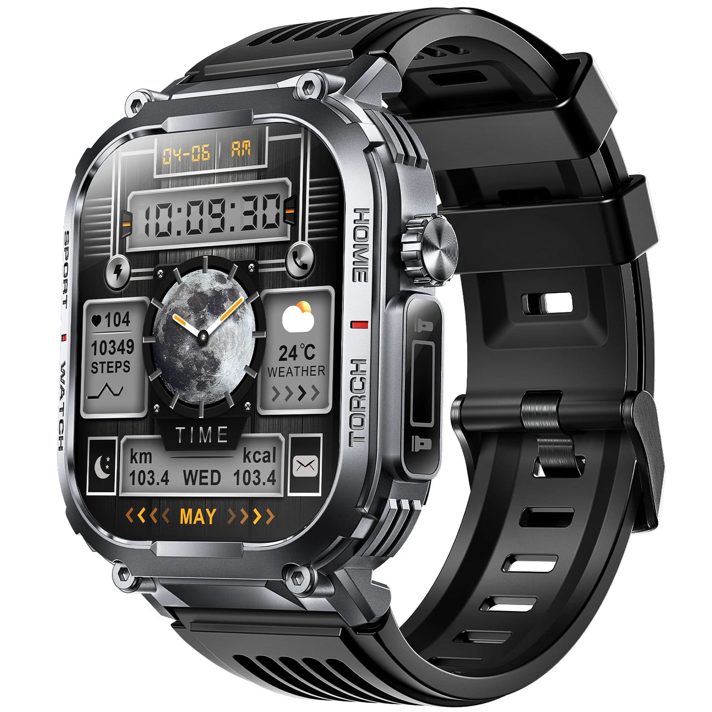 EIGIIS Smart Watch Men 3ATM Waterproof S320B With Compass And LED Flashlight