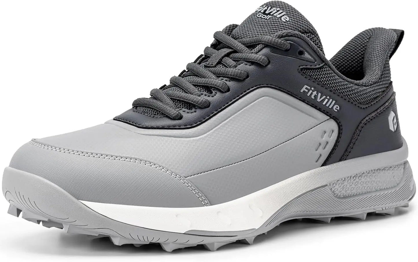FitVille Men's Waterproof Spikeless Golf Shoes Arch Support Comfort