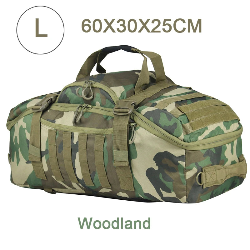LQARMY Outdoor Mountaineering Bag MOLLE Tactical Backpack Hiking Duffel Bag