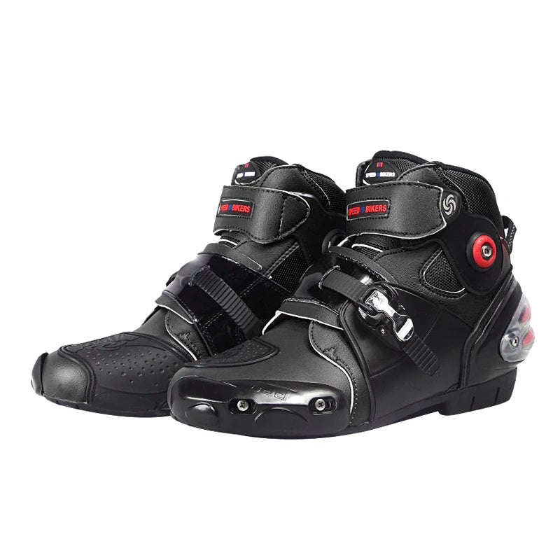Men’s motorcycle shoes, breathable, casual leather boots for spring and summer, ankle shoes for men.
