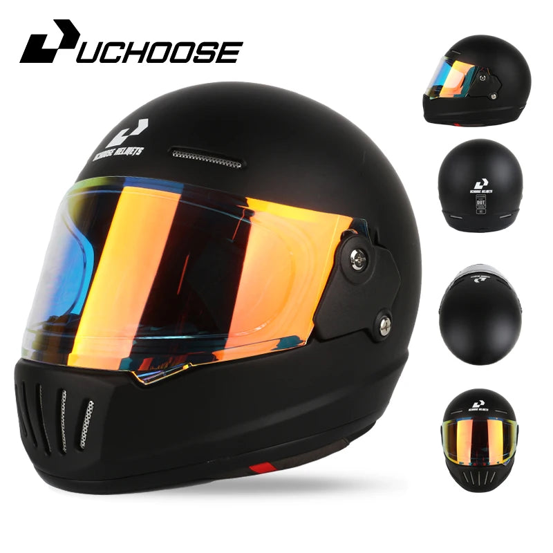 UCHOOSE Retro Motorcycle Helmet DOT Open Face Classic Style
