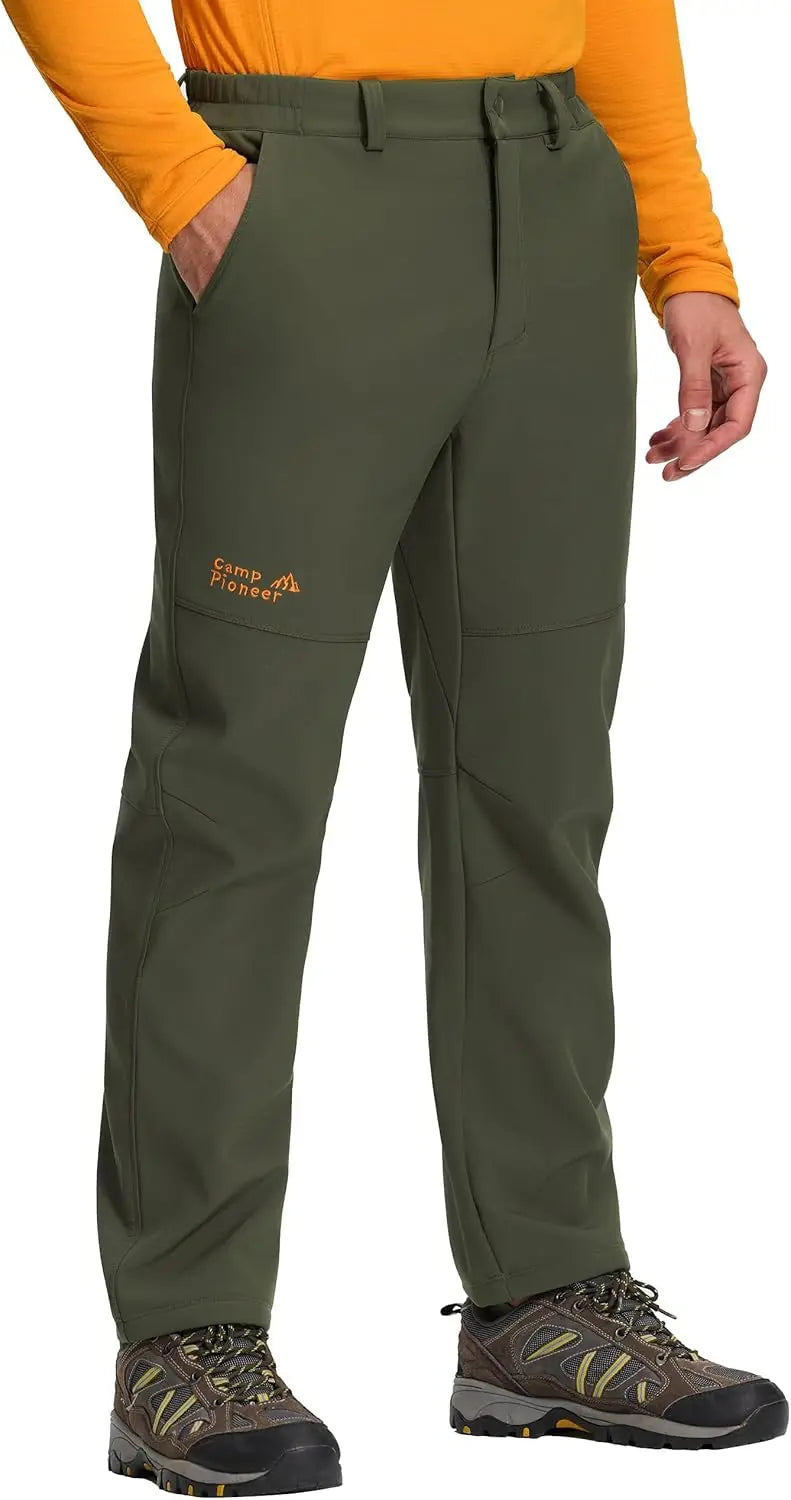 Pioneer Camp Mens Fleece Lined Insulated Waterproof Hiking Pants