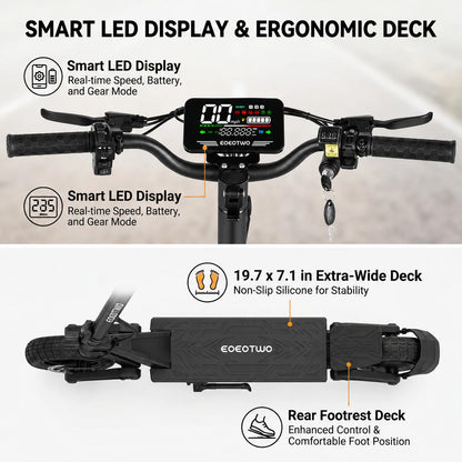 EOEOTWO GT05 Electric Scooter for Commuting and Daily Travel