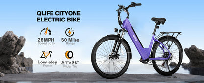Manufacturer CITYONE 2.0 feature summary with 1000W peak motor and 499Wh battery