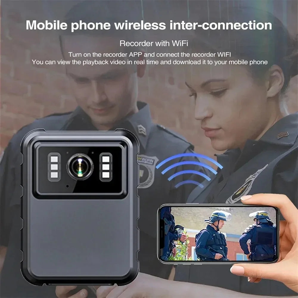 1080P HD WiFi Body Camera IR Night Vision Loop Recording