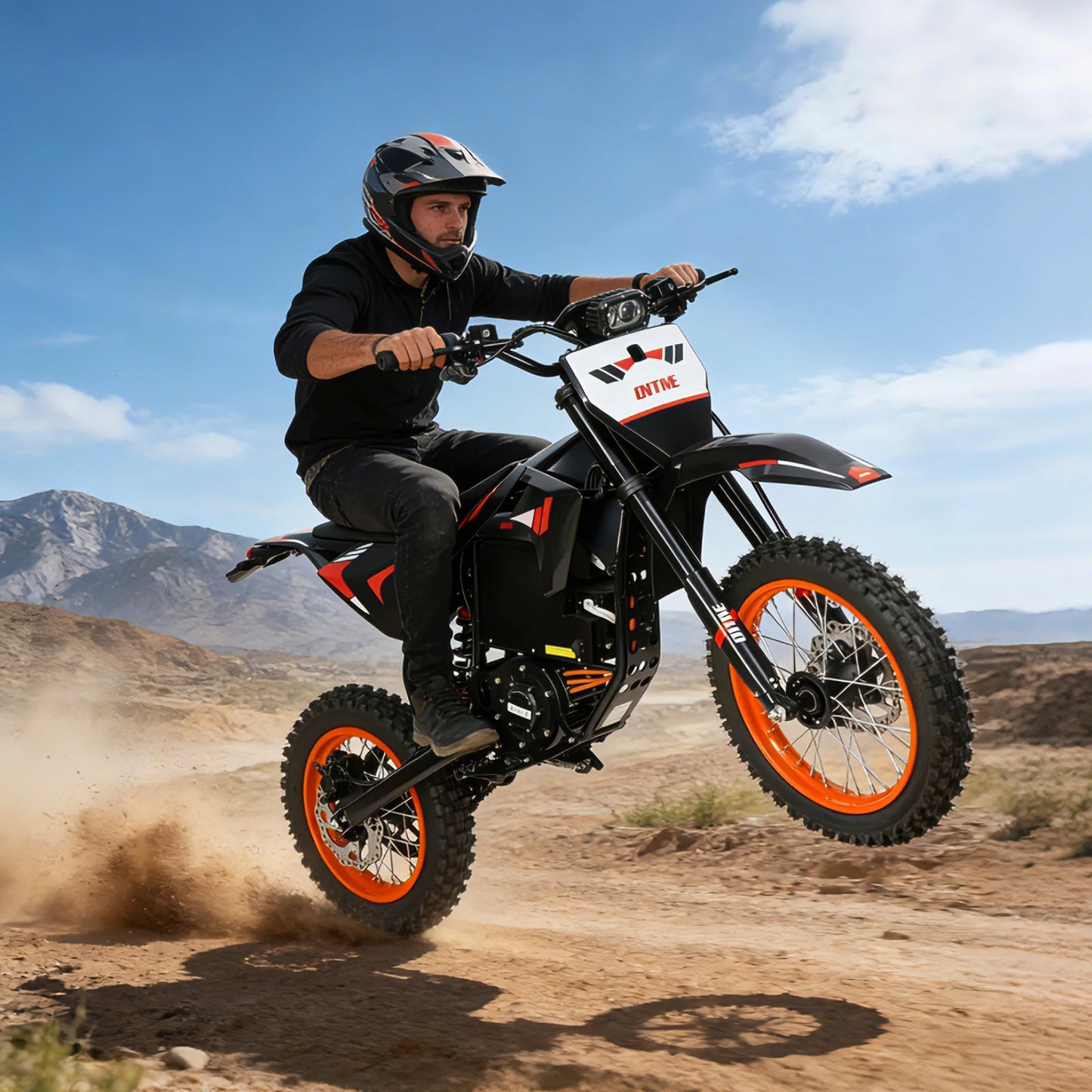 Electric Dirt Bike 4500W Peak 60V 28.8Ah Battery 50 MPH