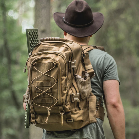 LQARMY 65L Outdoor Tactical Backpack Men's Outdoor Hiking Bag Large Capacity Military Army Bags Travelling Camping Rucksack