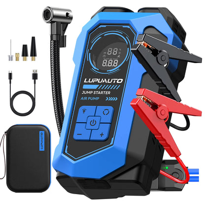 8000A Car Jump Starter With Air Compressor 160 PSI Portable Battery Booster