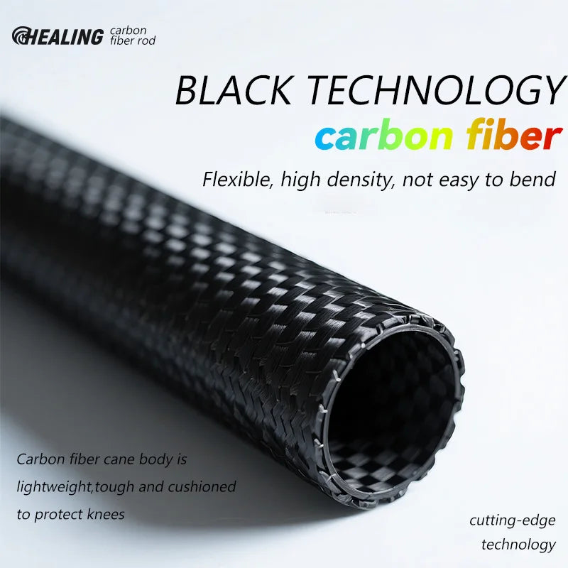 OKHEALING Ultralight Carbon Fiber Trekking Poles Antishock FiveSection