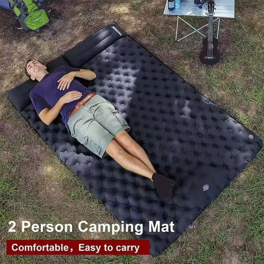 Foldable Outdoor Camping Inflatable Mattress Warm Indoor Sleeping Pad