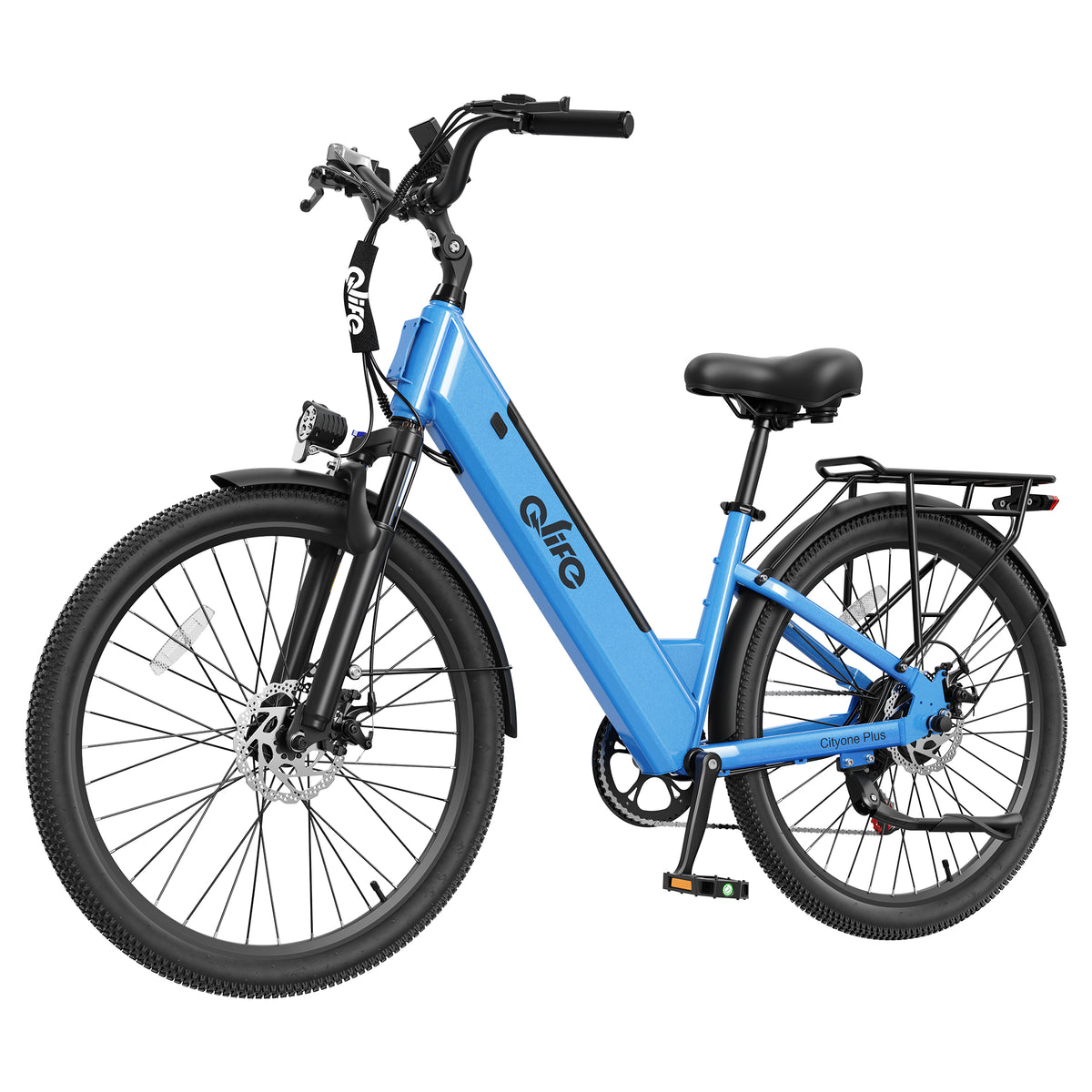 Blue Qlife CITYONE PLUS step-through electric bike, manufacturer photo