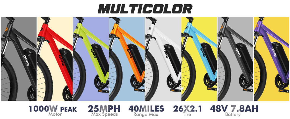Qlife RACER eight-color options and manufacturer performance graphic