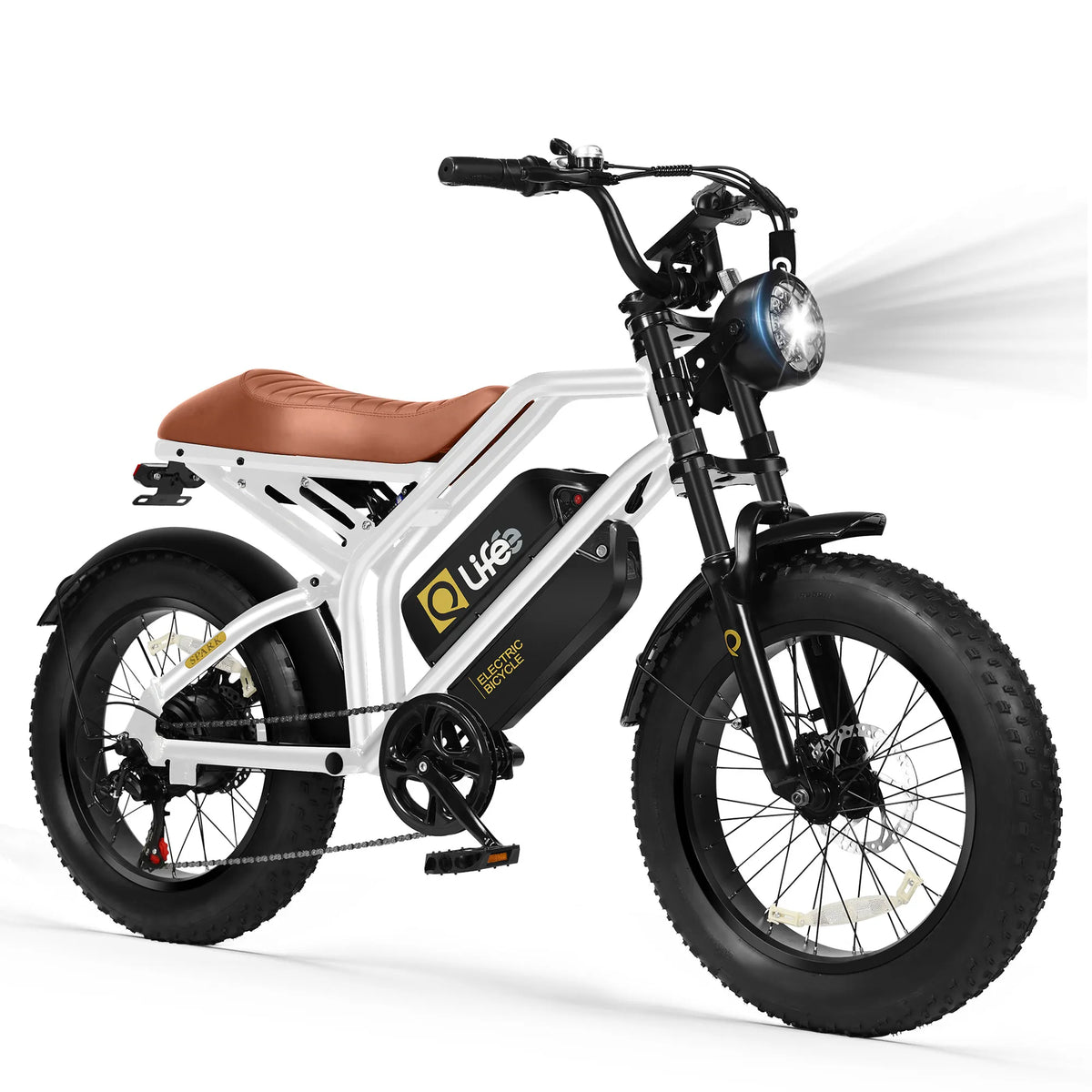 Qlife SPARK DUAL in White with brown seat