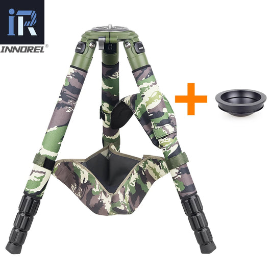 INNOREL RT90CG Camouflage Carbon Fiber Tripod 40mm Professional Birdwatching Heavy Duty Camera Stand 40kg Load for DSLR Cameras