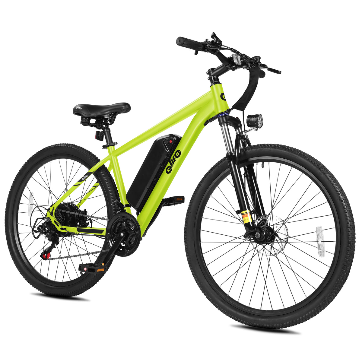 Neon green Qlife RACER electric mountain bike