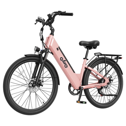 Pink Qlife CITYONE PLUS step-through electric bike, manufacturer photo