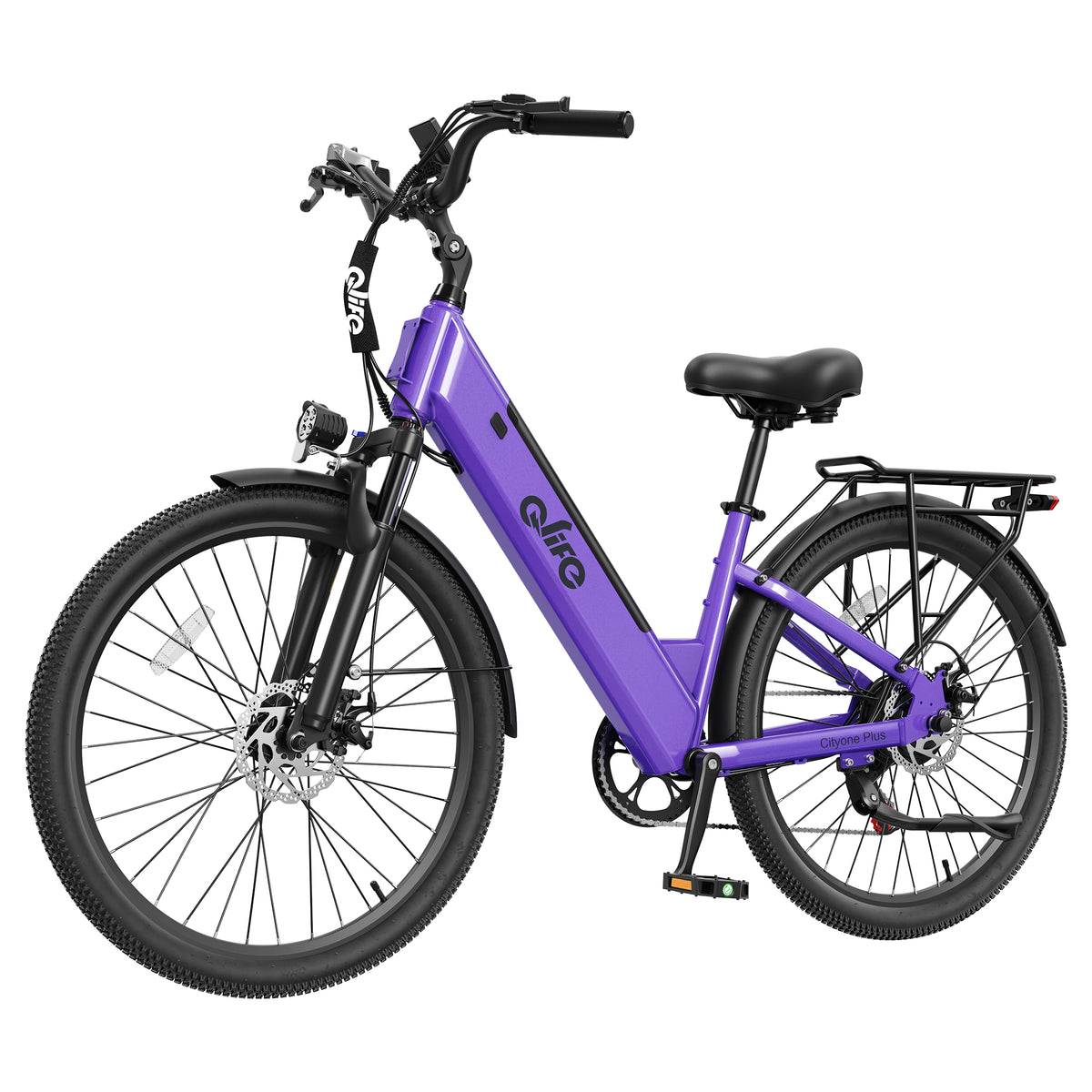 Purple Qlife CITYONE PLUS step-through electric bike, manufacturer photo