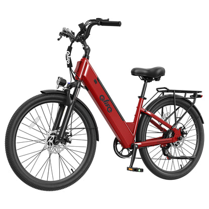 Red Qlife CITYONE PLUS step-through electric bike, manufacturer photo