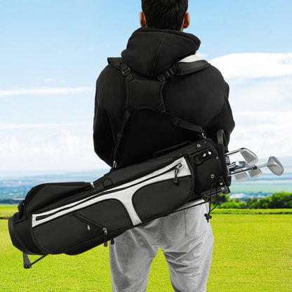 Golf Stand Bag Lightweight Nylon Waterproof 3 Dividers 5 Pockets