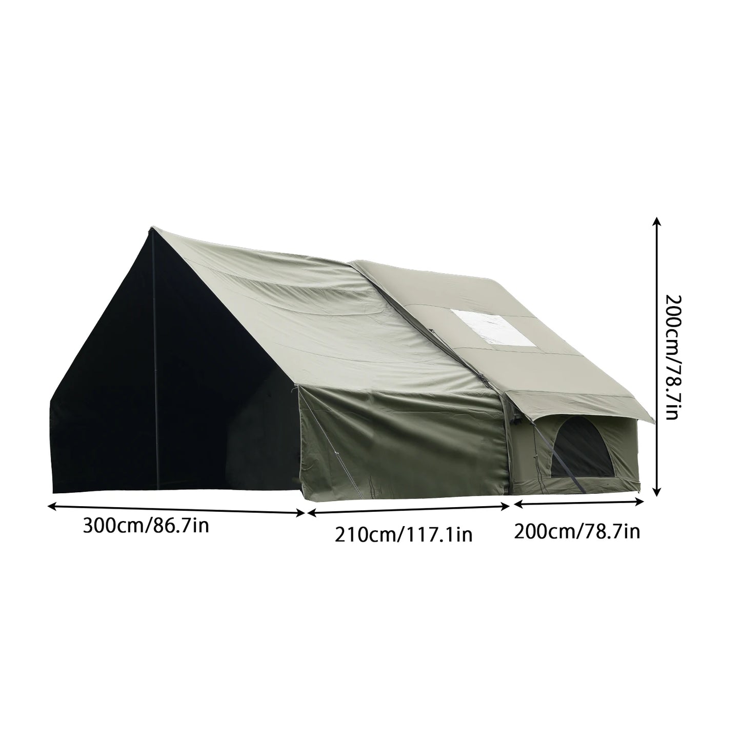 Large Inflatable Camping Tent With Skylight And Breathable Mesh