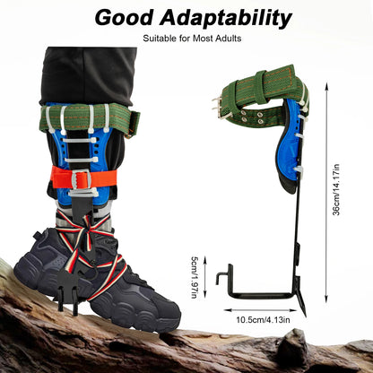 Tree Climbing Spikes Gear for Tree Work-Adjustable Belt Lanyard Rope Rescue Belt 2 Gears,Portable Tree Climbing Kit
