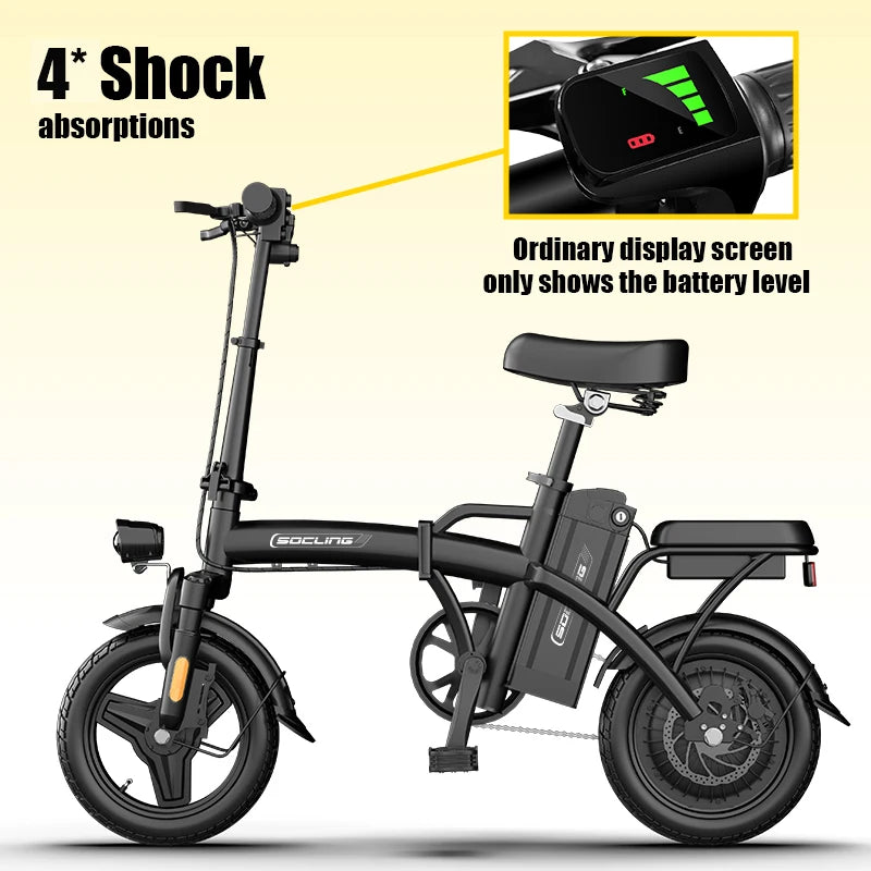 Lightweight Foldable Electric Bicycle With Brushless Motor And Fast Charging
