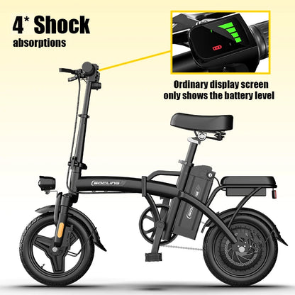 Lightweight Foldable Electric Bicycle With Brushless Motor And Fast Charging