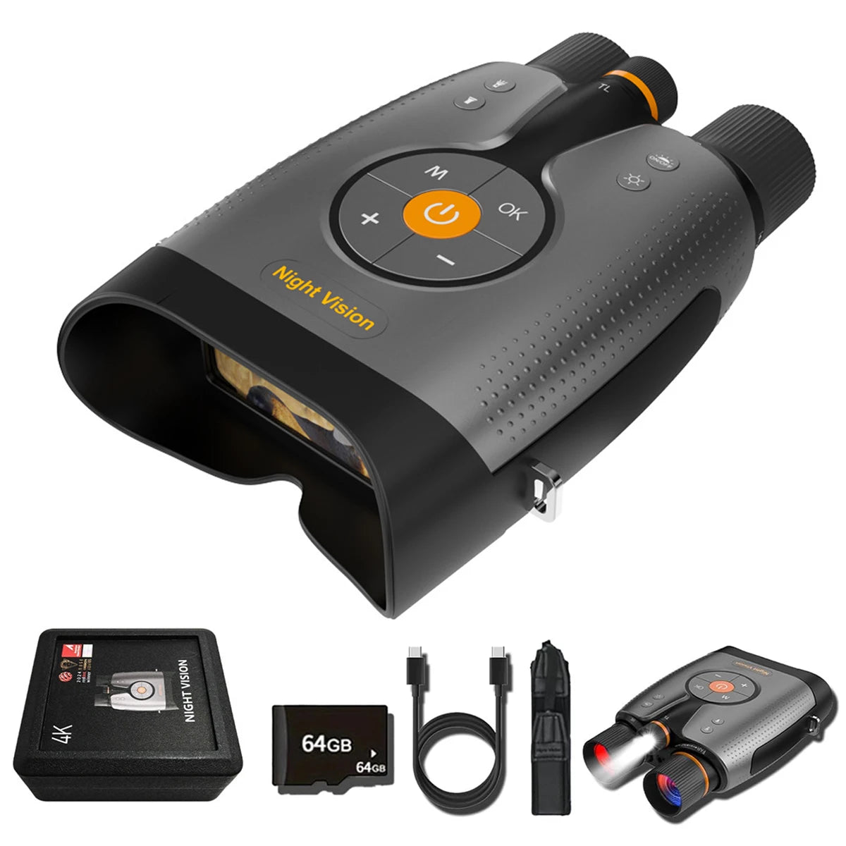 GOYOJO 4K Night Vision Binoculars with App Control and Display