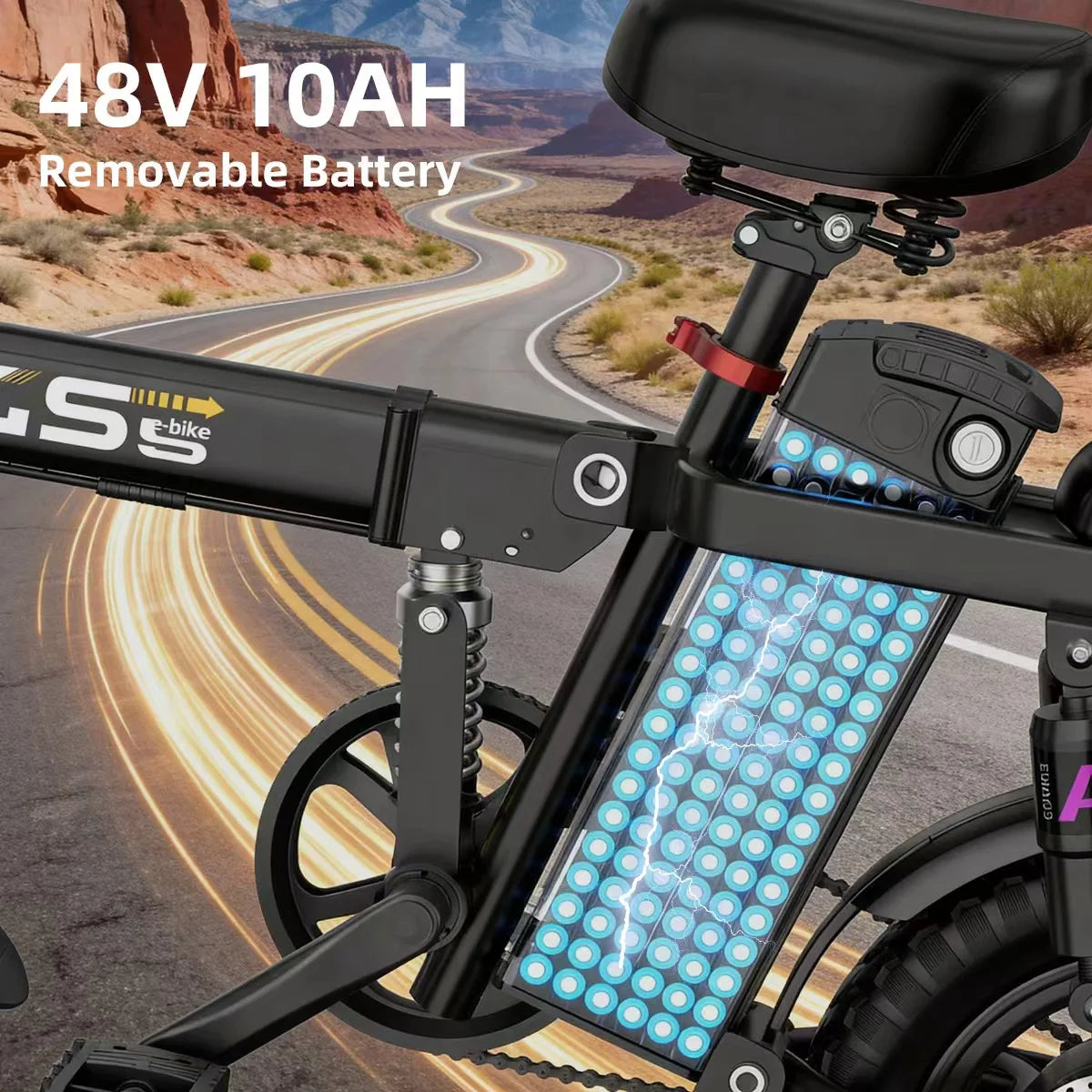 Uplee GS5 500W Foldable Electric Bike With Dual Disc Brakes