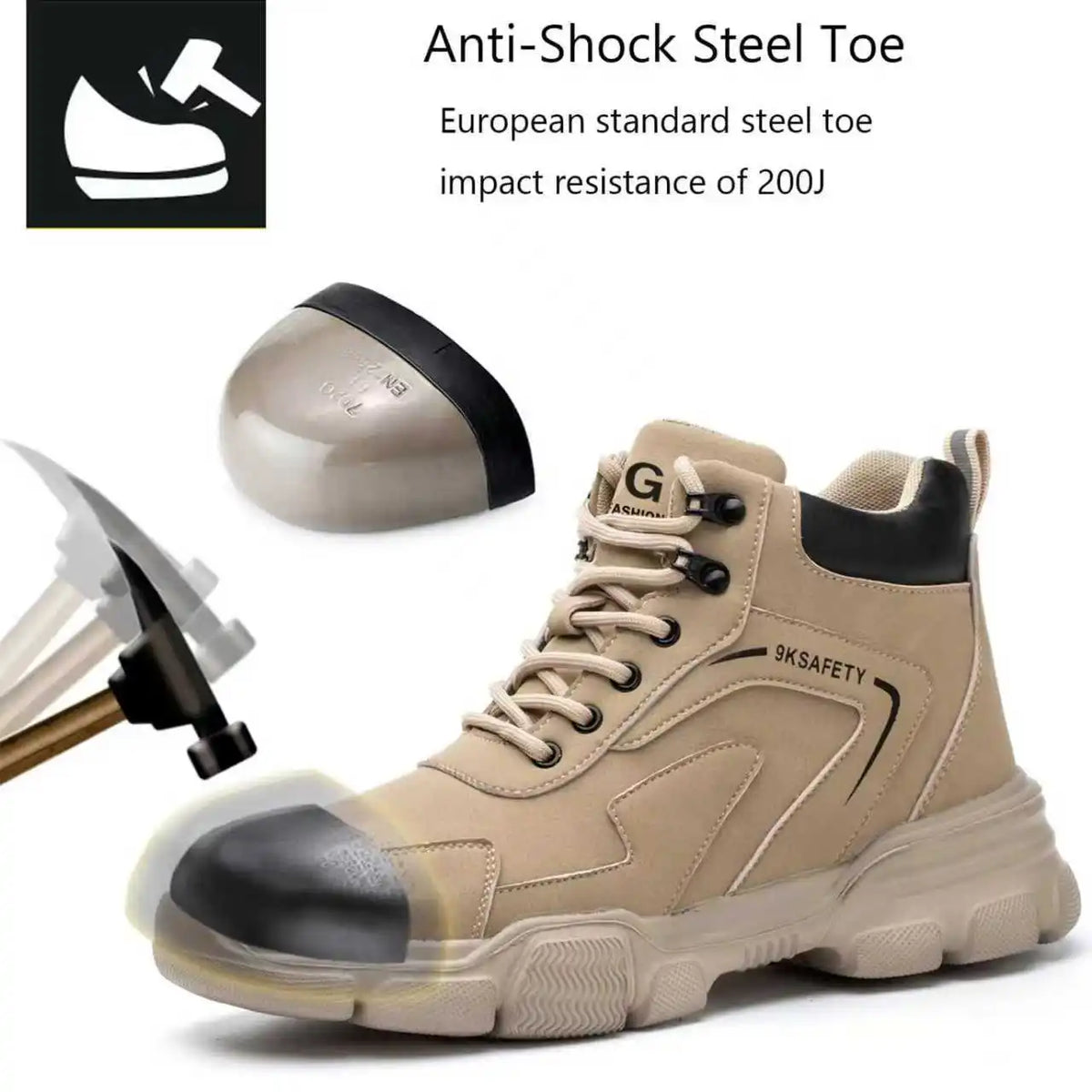 Lightweight Anti Puncture Work Safety Boots For Men And Women