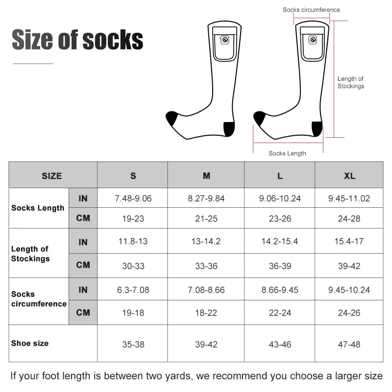 SnOw Deer Rechargeable Electric Heated Socks With Three Heat Settings