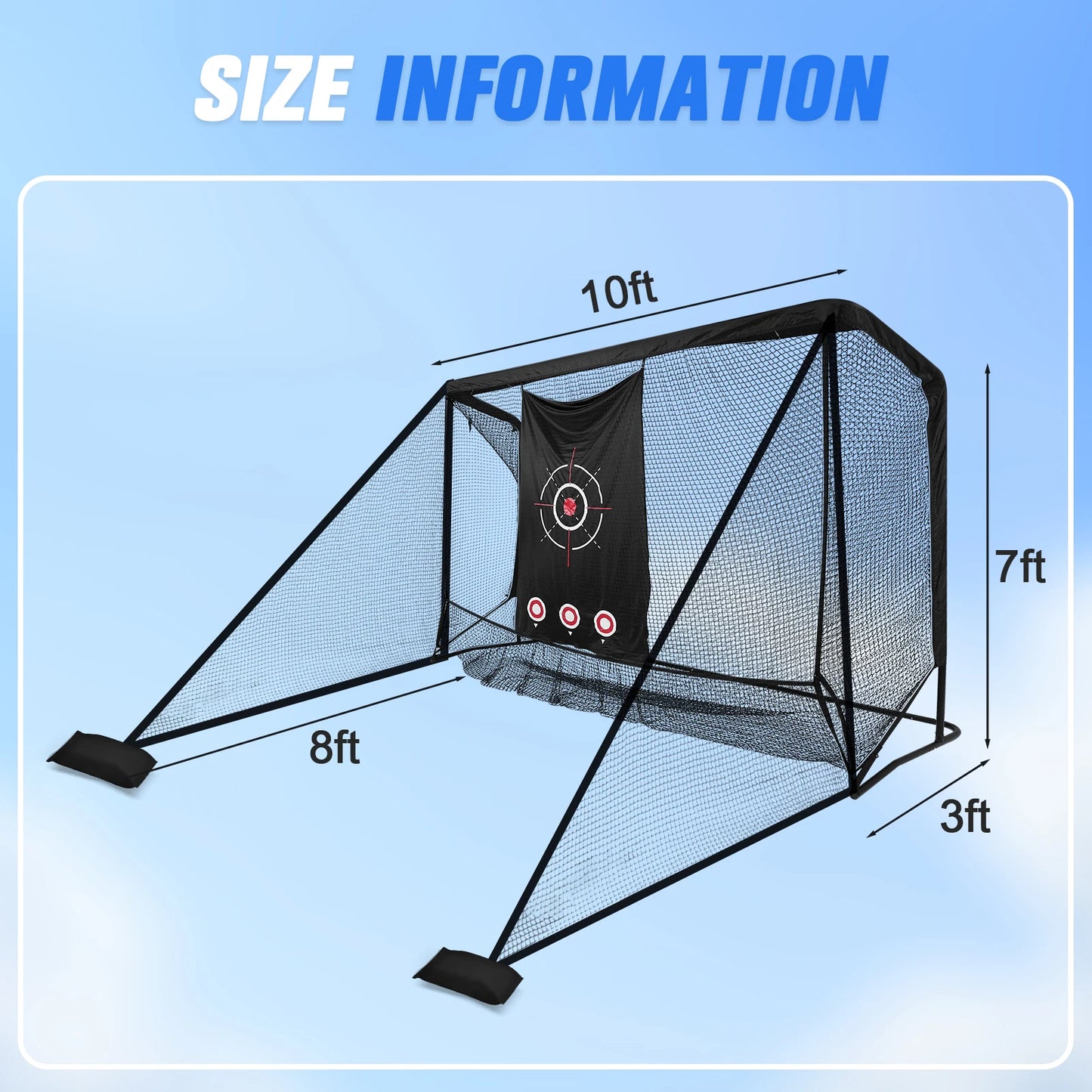ATUOTIN Golf Cage Net Heavy Duty Hitting Practice Net