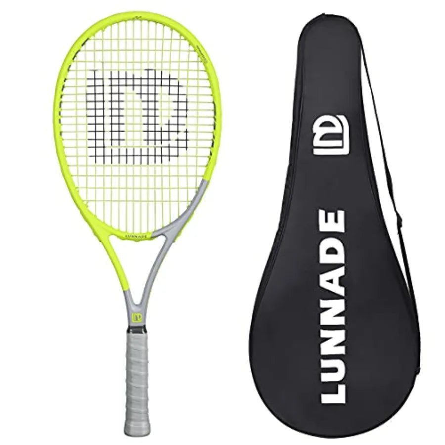 Women Tennis Racket Shockproof Carbon Fiber Lightweight Pre Strung
