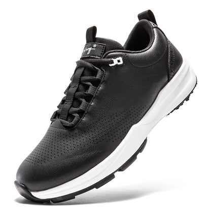 Uofeiys Mens Leather Golf Shoes Breathable Waterproof Sneakers