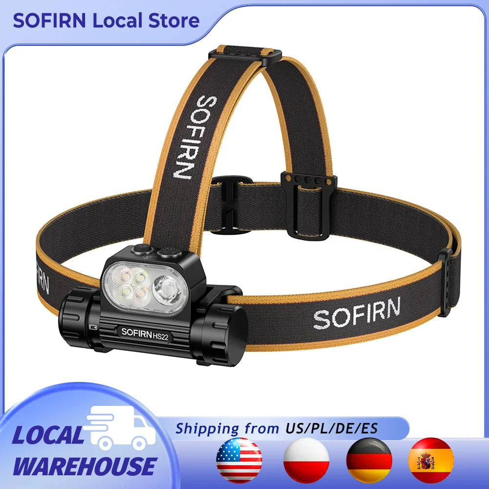 Sofirn HS22 Headlamp 2500lm LED Dual Switch Adjustable 2700 6000K