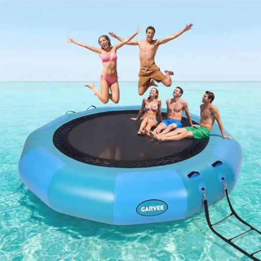 Inflatable PVC Water Trampoline With Electric Pump And Rope Ladder