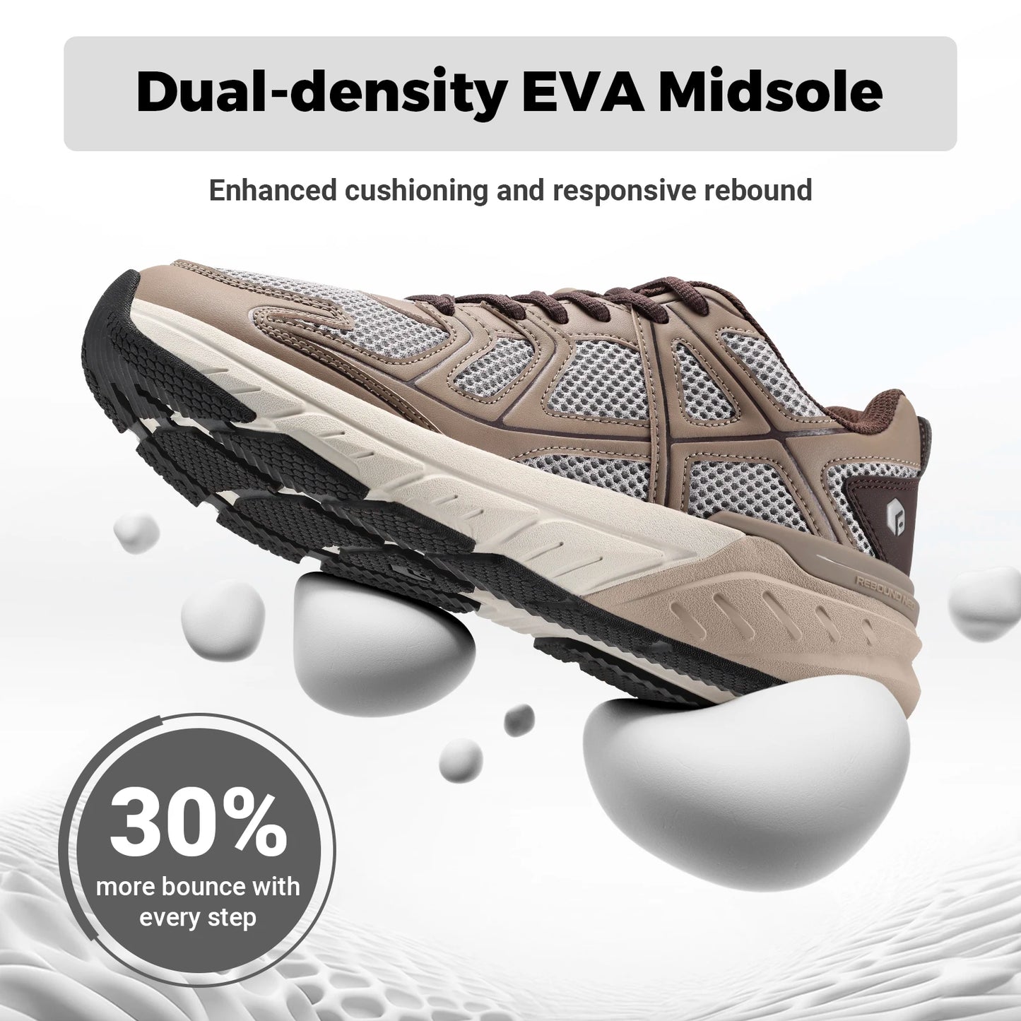 FitVille Men's Extra Wide Walking Sneakers With Bouncy Support