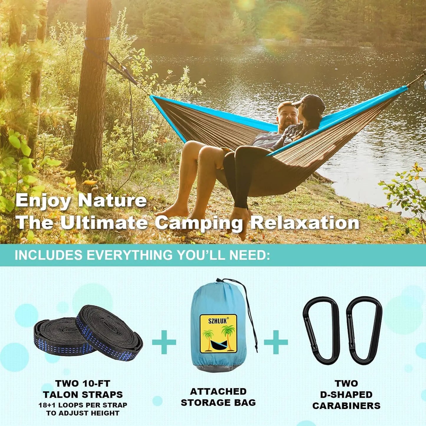 The Art of Hammock Bliss Camping Hammock Double With Straps